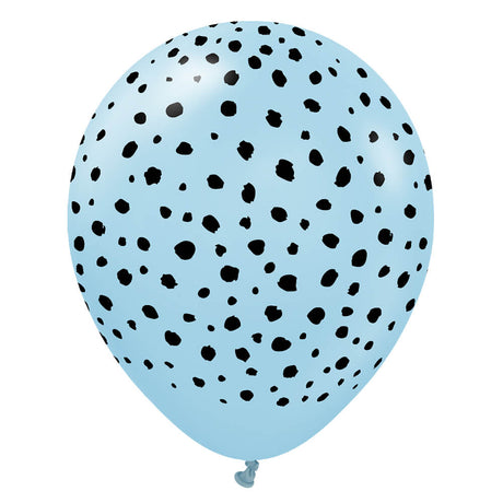 Latex Balloons Safari Cheetah Macaron Blue