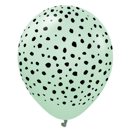 Latex Balloons Safari Cheetah Macaron Green