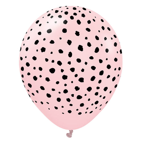Latex Balloons Safari Cheetah Macaron Pink