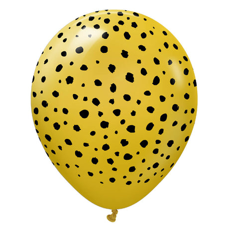 Latex Balloons Safari Cheetah Mustard