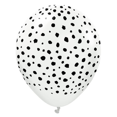 Latex Balloons Safari Cheetah White Black Ink