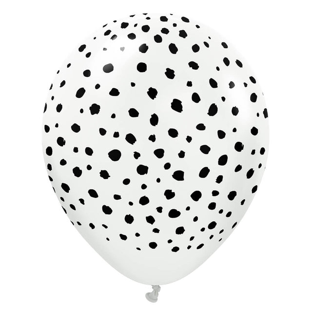 Latex Balloons Safari Cheetah White Black Ink