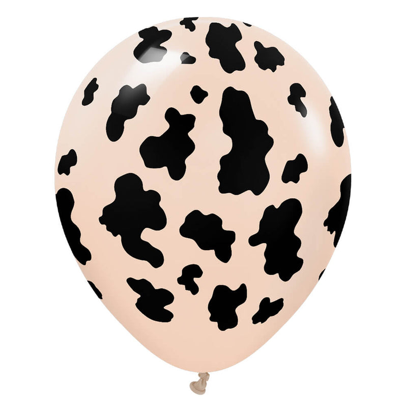 Latex Balloons Safari Cow Blush 12 Inch