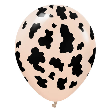 Latex Balloons Safari Cow Blush 12 Inch