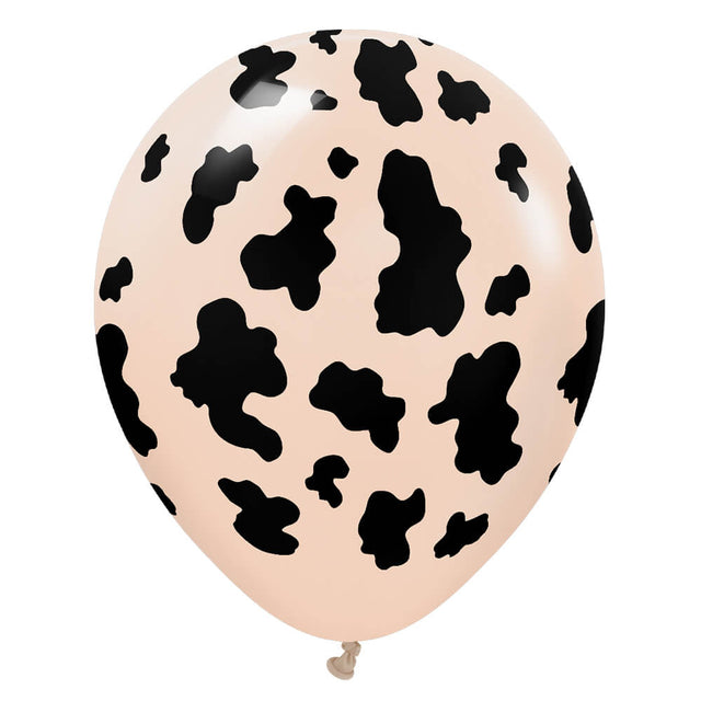 Latex Balloons Safari Cow Blush 12 Inch