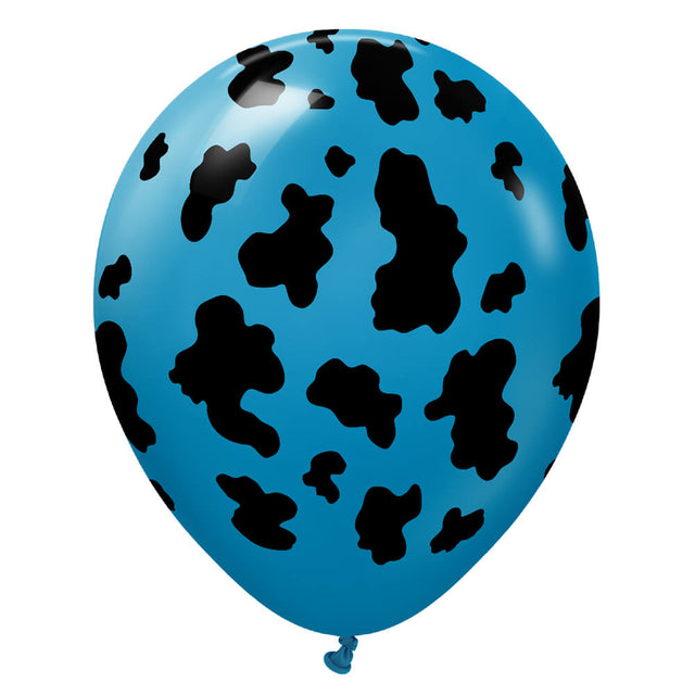 Latex Balloons Safari Cow Deep Blue