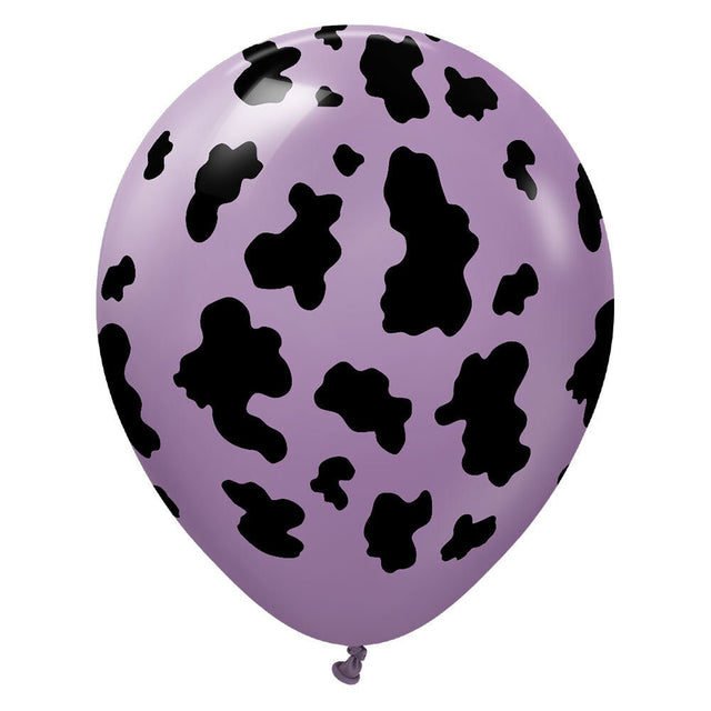 Latex Balloons Safari Cow Lilac 12 Inch