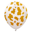 Latex Balloons Safari Cow White Sand Gold Ink
