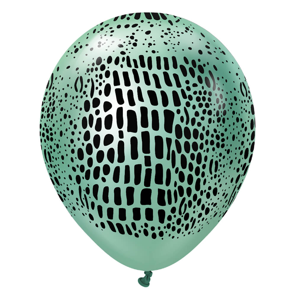 Latex Balloons Safari Crocodile Mirror Green