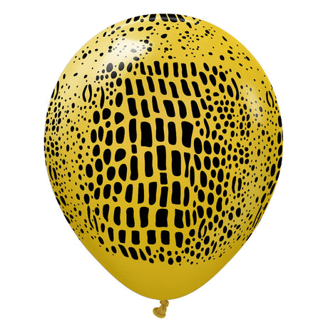 Latex Balloons Safari Crocodile Mustard