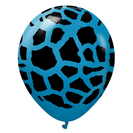 Latex Balloons 12 Inch Safari Giraffe Deep Blue