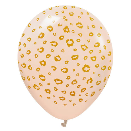 Latex Balloons Safari Leopard Blush Gold Ink