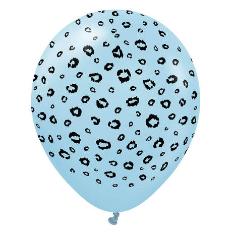 Latex Balloons Safari Leopard Macaron Blue