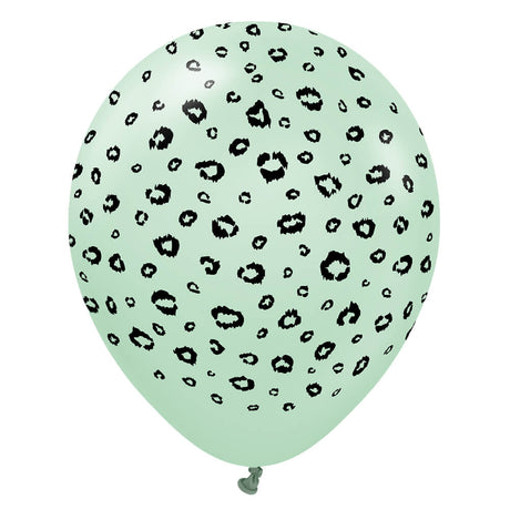 Latex Balloons Safari Leopard Macaron Green