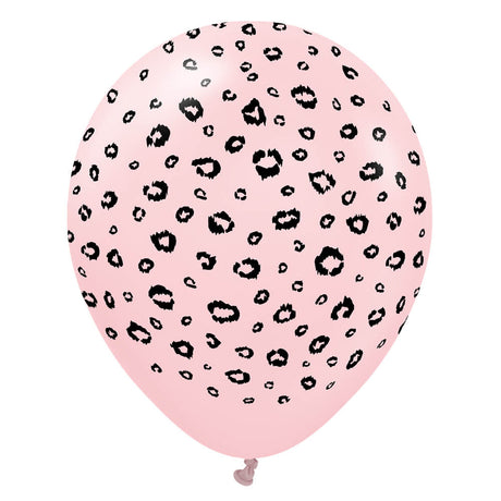 Latex Balloons Safari Leopard Macaron Pink