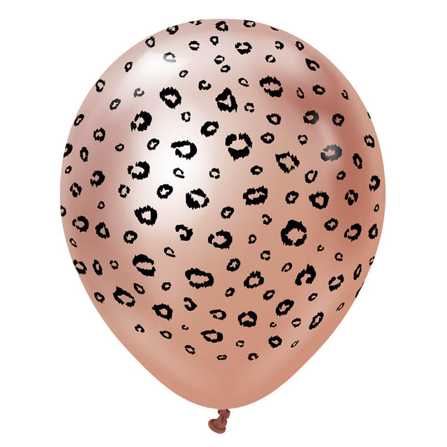 Latex Balloons Safari Leopard Mirror Rose Gold