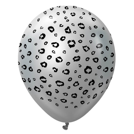 Latex Balloons Safari Leopard Mirror Silver