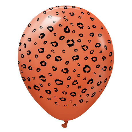 Latex Balloons Safari Leopard Rust Orange