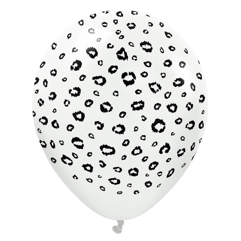Latex Balloons Safari Leopard White 12 Inch
