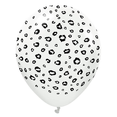 Latex Balloons Safari Leopard White 12 Inch