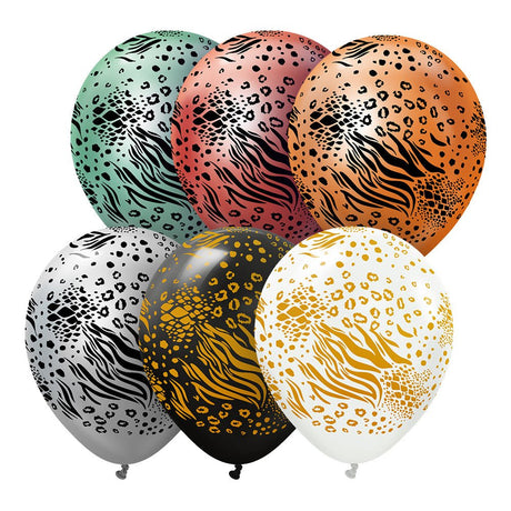 Latex Balloons Safari Mutant Assortment 6 Pack