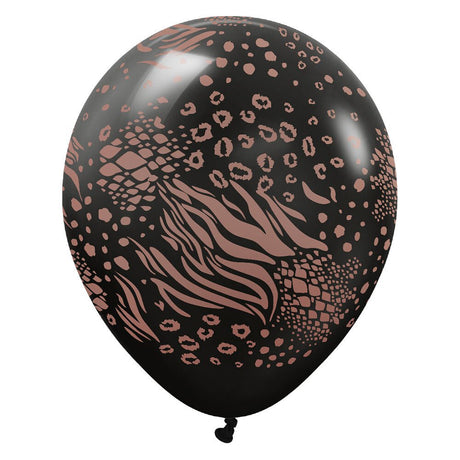 Latex Balloons Safari Mutant Black 12 Inch
