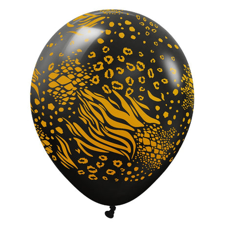 Latex Balloons Safari Mutant Black Gold Ink