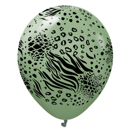 Latex Balloons Safari Mutant Eucalyptus Black Ink