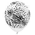 Latex Balloons Safari Mutant White w/ Black Ink