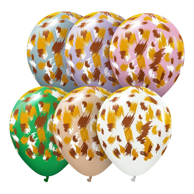 Latex Balloons Safari Savanna Assortment 6 Pack