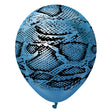 Latex Balloons Safari Snake Mirror Blue