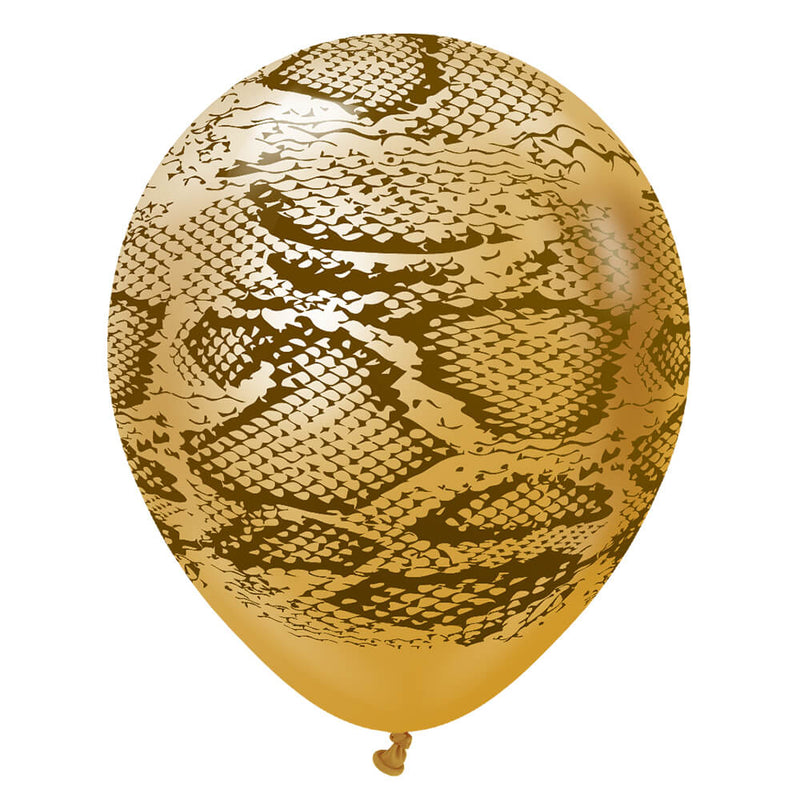 Latex Balloons Safari Snake Mirror Gold