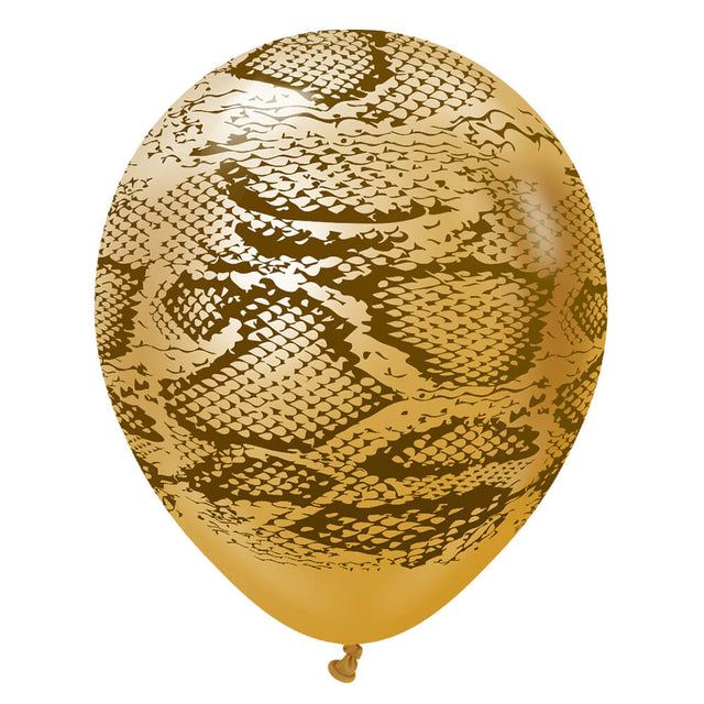 Latex Balloons Safari Snake Mirror Gold