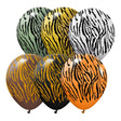 Latex Balloons Safari Tiger Assortment 6 Pack