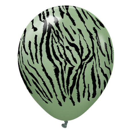 Latex Balloons Safari Tiger Eucalyptus