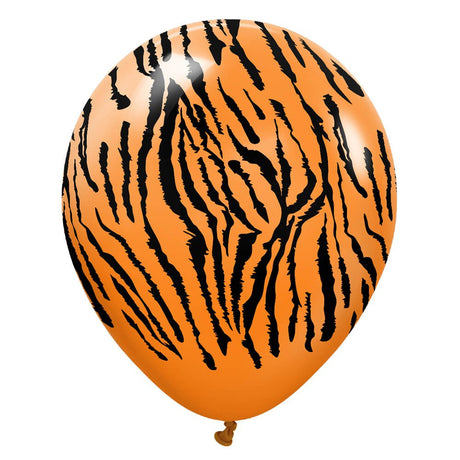Latex Balloons Safari Tiger Orange