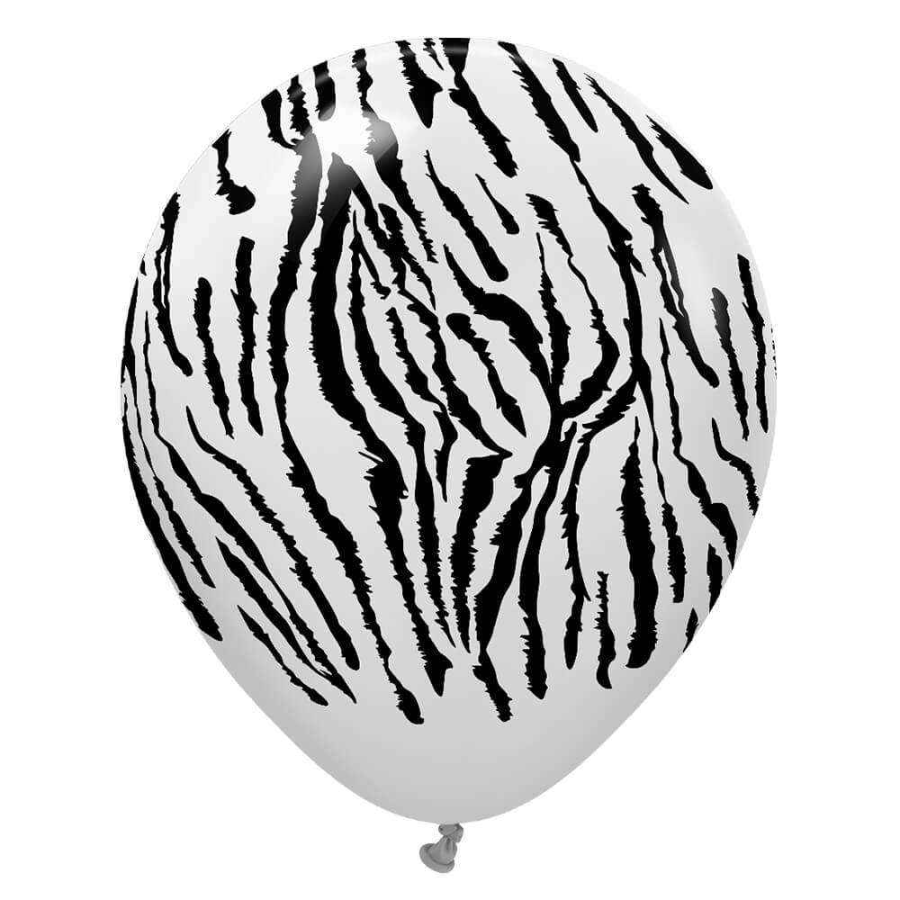 Latex Balloons Safari Tiger Smoke 12 Inch
