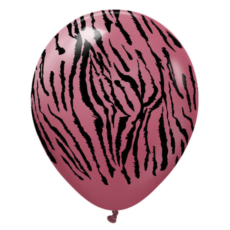 Latex Balloons Safari Tiger Wild Berry