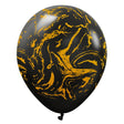 Latex Balloons Space Nebula Black Gold Ink