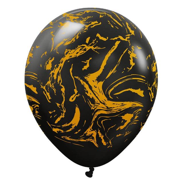Latex Balloons Space Nebula Black Gold Ink