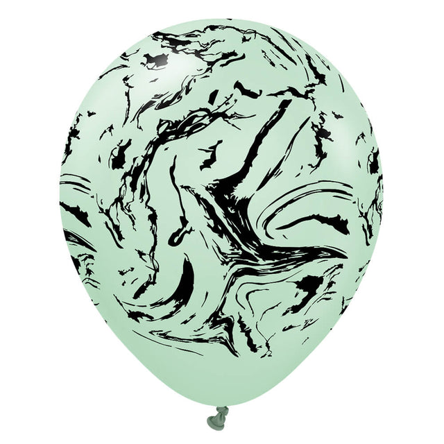 Latex Balloons Space Nebula Macaron Green
