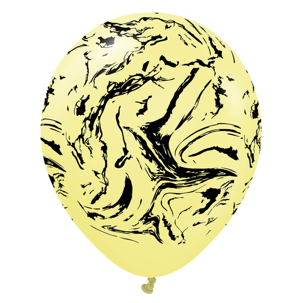 Latex Balloons 12 Inch Space Nebula Macaron Yellow