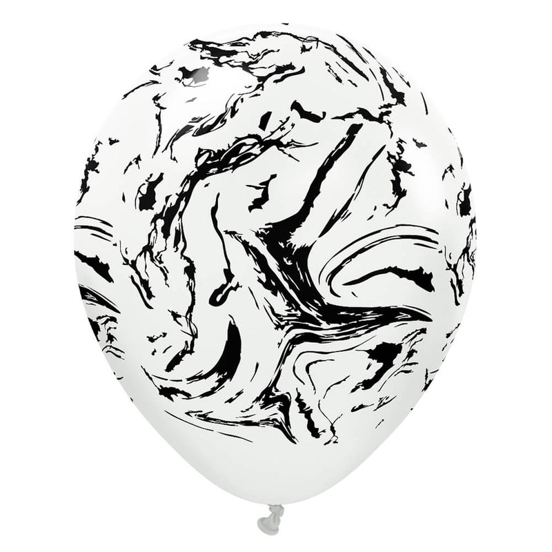 Latex Balloons Space Nebula White Black Ink
