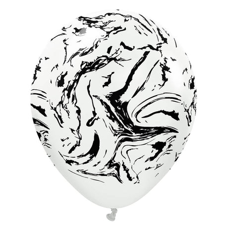 Latex Balloons Space Nebula White Black Ink