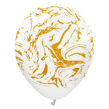 Latex Balloons Space Nebula White Gold Ink