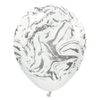 Latex Balloons Space Nebula White Silver Ink 12 Inch