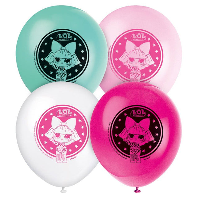 LOL Surprise Latex Balloons 12 Inch 8 Pack