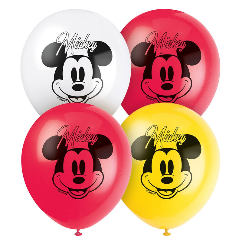 Mickey Mouse Latex Balloons 12 Inch 8 Pack