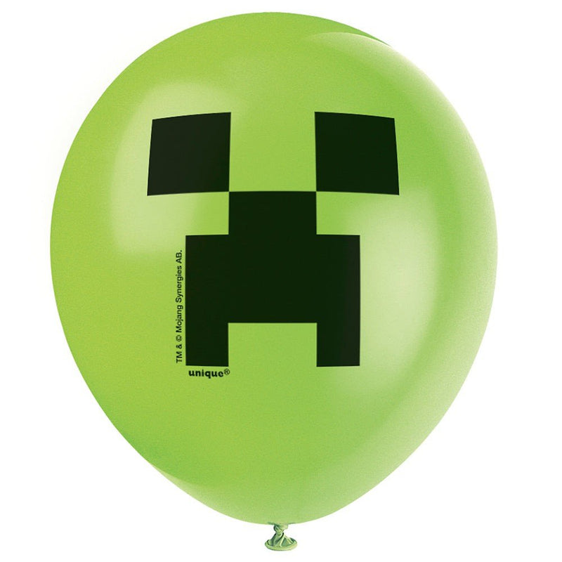 Minecraft Latex Balloons 12 Inch 8 Pack