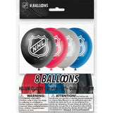 Latex Balloons NHL Hockey 8 Pack
